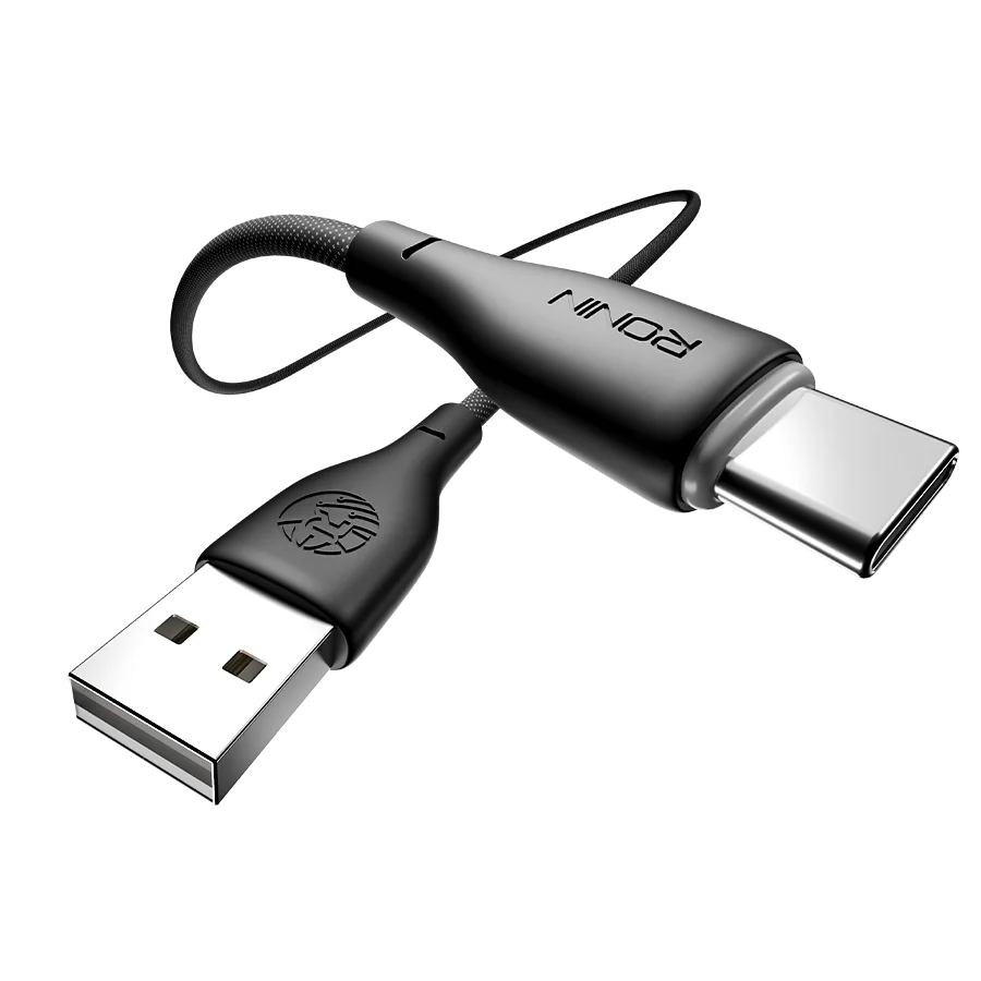 Ronin BOLT R-2030 Type-C Cable – 3A Fast Charging Braided USB-A to USB-C Cable (2M)