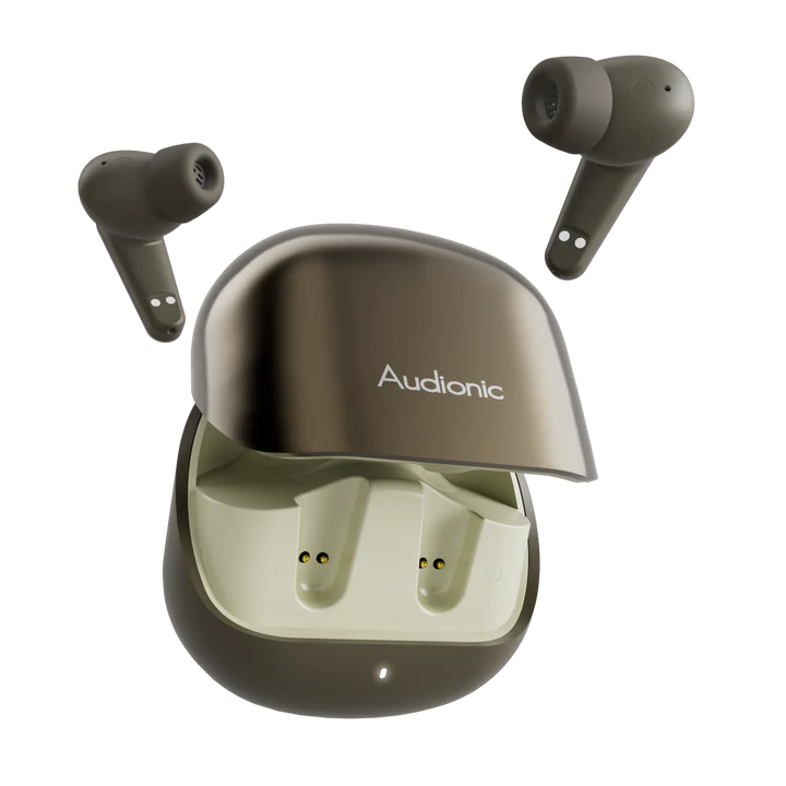 Audionic Airbud 595 Flip Earbuds – Bluetooth 5.3, ENC Quad Mic, Gaming Mode, 40 Hours Playtime