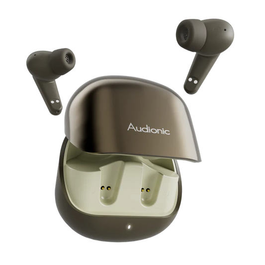 Audionic Airbud 595 Flip Earbuds – Bluetooth 5.3, ENC Quad Mic, Gaming Mode, 40 Hours Playtime