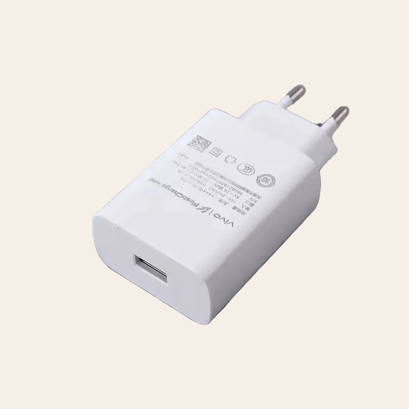 vivo 44W Super Fast Charging Adapter – Original FlashCharge USB Wall Charger