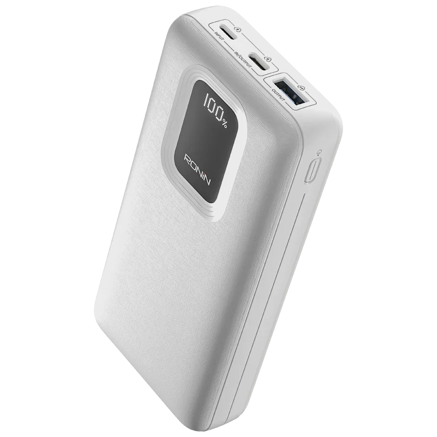 Ronin REVIVE R-4025 20000mAh Power Bank – 22.5W PD Fast Charging with Digital LED Display