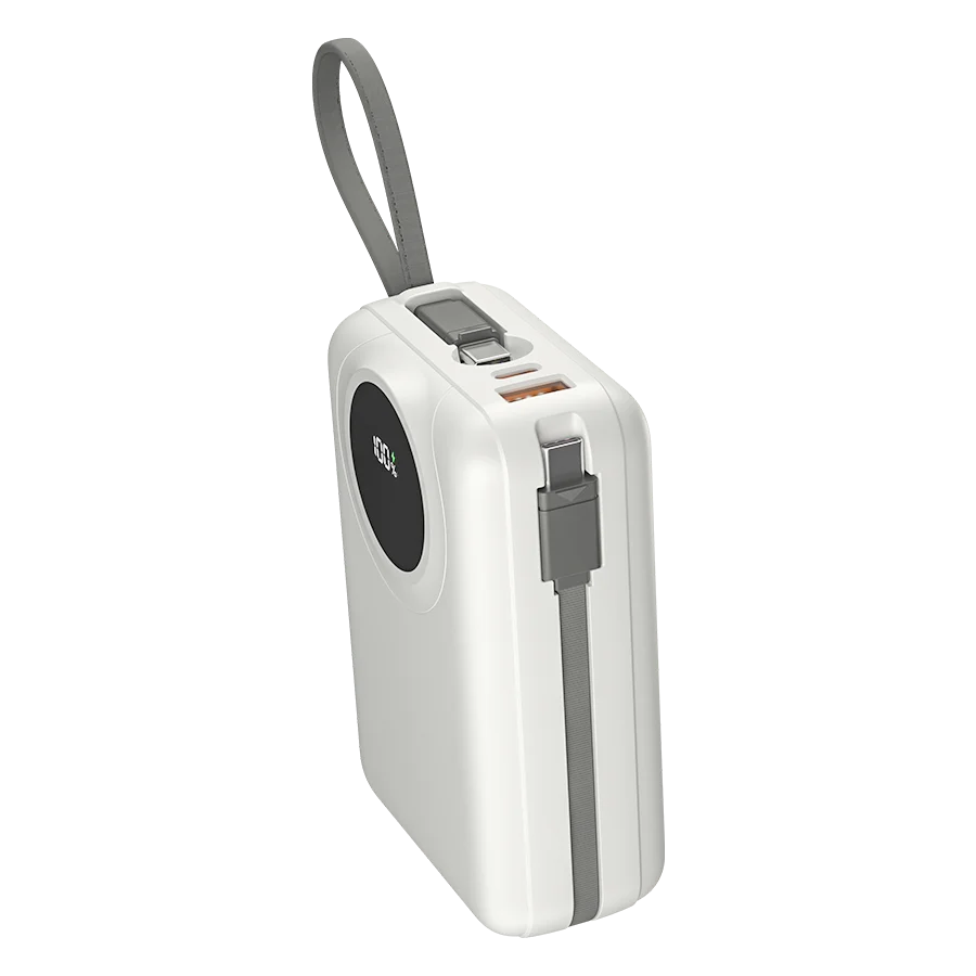 Ronin Megawatt R-4055 Power Bank – 30000mAh 22.5W Fast Charging with Built-in Cables & LED Display