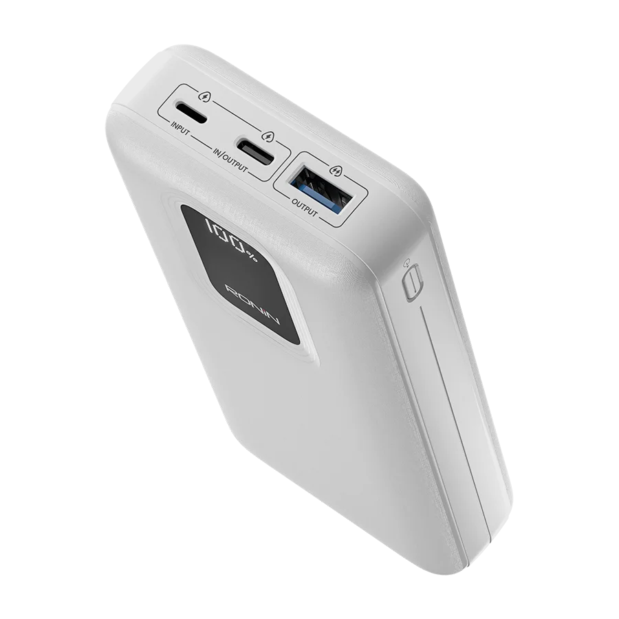 Ronin REVIVE R-4025 20000mAh Power Bank – 22.5W PD Fast Charging with Digital LED Display