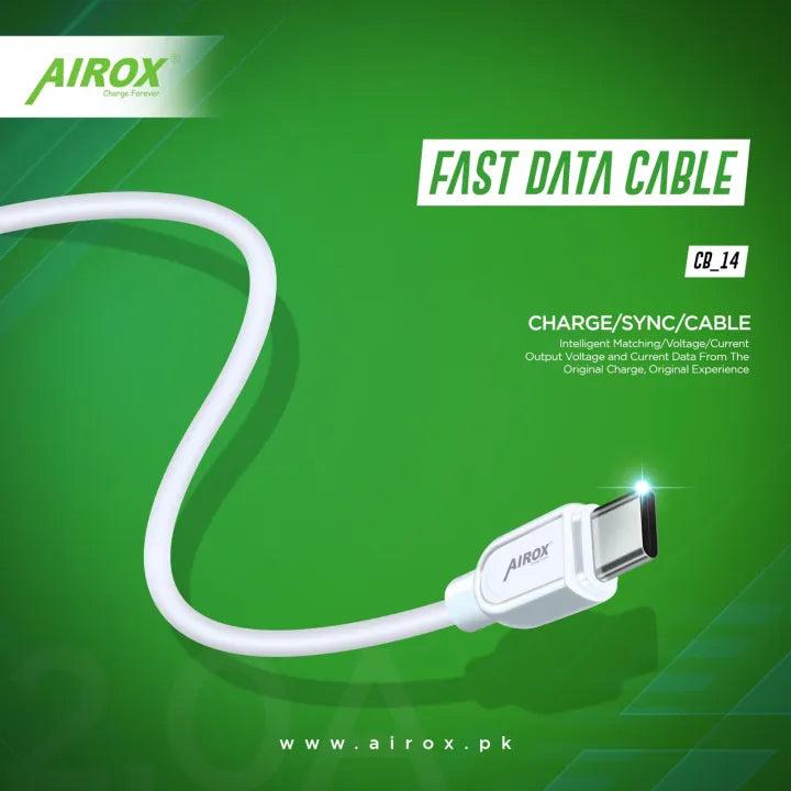 Airox CB14 Fast Charging Cable – USB-A to Type-C Data Cable (1 Meter)