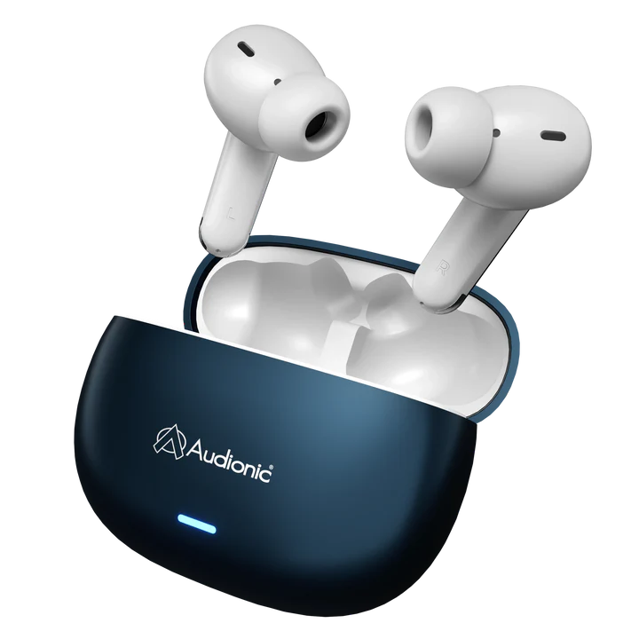 Audionic Airbud 425 TWS Wireless Earbuds – Quad Mic ENC, Gaming Mode, 40H Playtime, Bluetooth 5.3