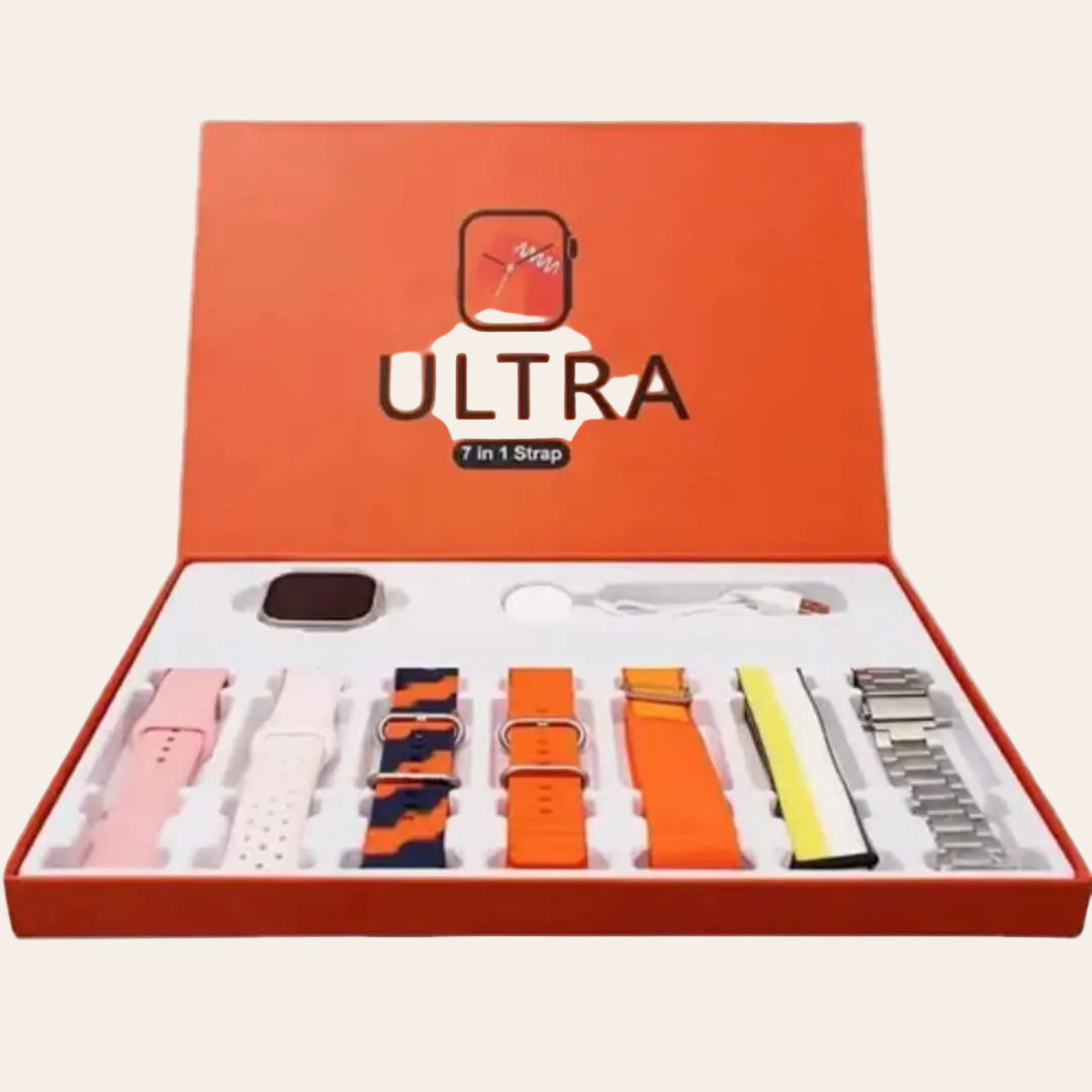 Ultra 3 Smartwatch Combo - 7-in-1 Inter-Changeable Straps - Brand New Boxed