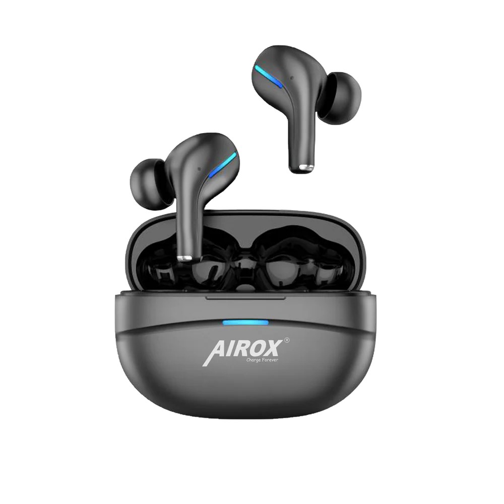 Airox E6 Earbuds ENC – Bluetooth 5.3, ANC + ENC, Low Latency, 16+ Hours Playtime