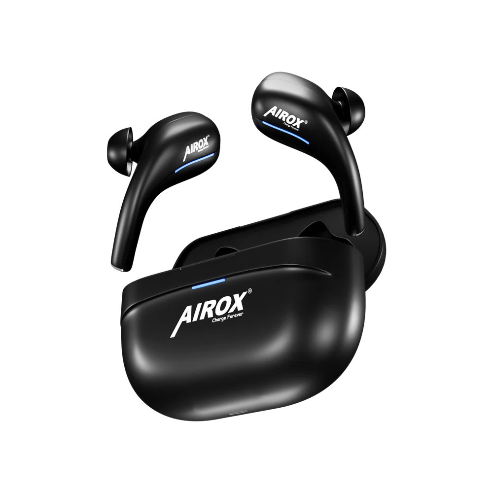 Airox E6 Earbuds ENC – Bluetooth 5.3, ANC + ENC, Low Latency, 16+ Hours Playtime