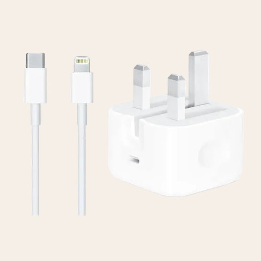 Apple 20W USB-C Fast Charger with USB-C to USB-C Cable – Original Full Charging Kit