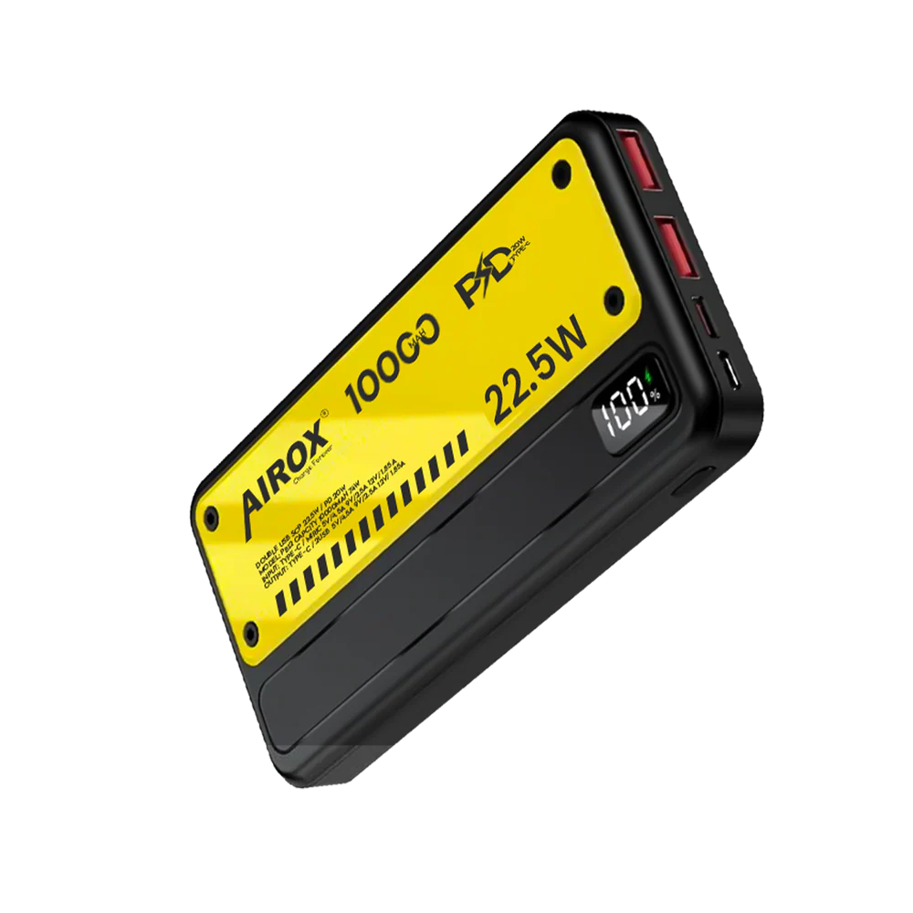 Airox PB12 Power Bank 10000mAh – 22.5W PD Fast Charging with LED Display