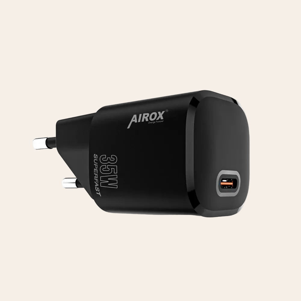 Airox PD26 35W GaN Fast Adapter – Dual USB-C Power Delivery Charger
