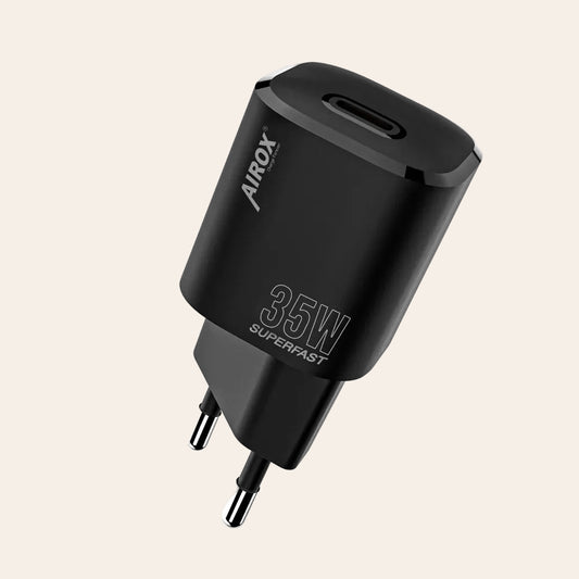 Airox PD26 35W GaN Fast Adapter – Dual USB-C Power Delivery Charger