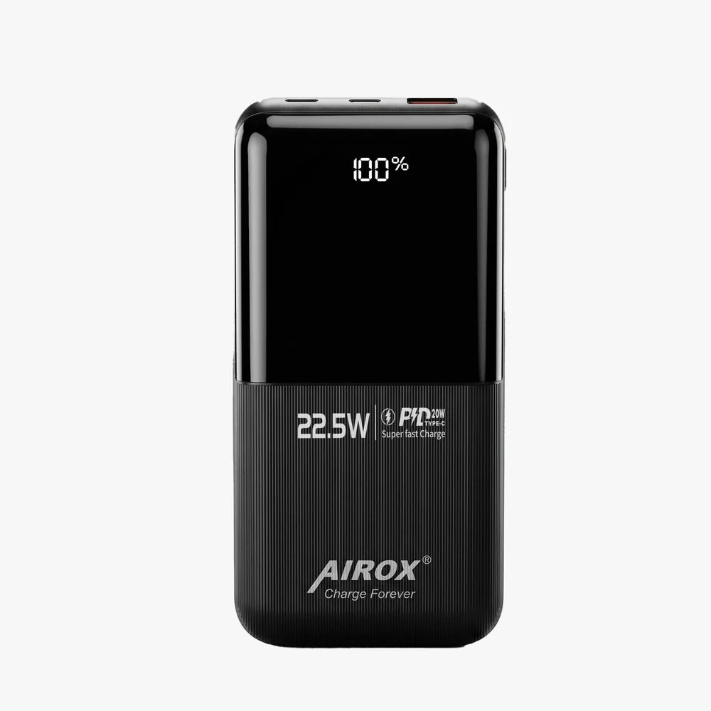 Airox PB32 20000mAh Power Bank – 22.5W PD Fast Charging with Digital LED Display