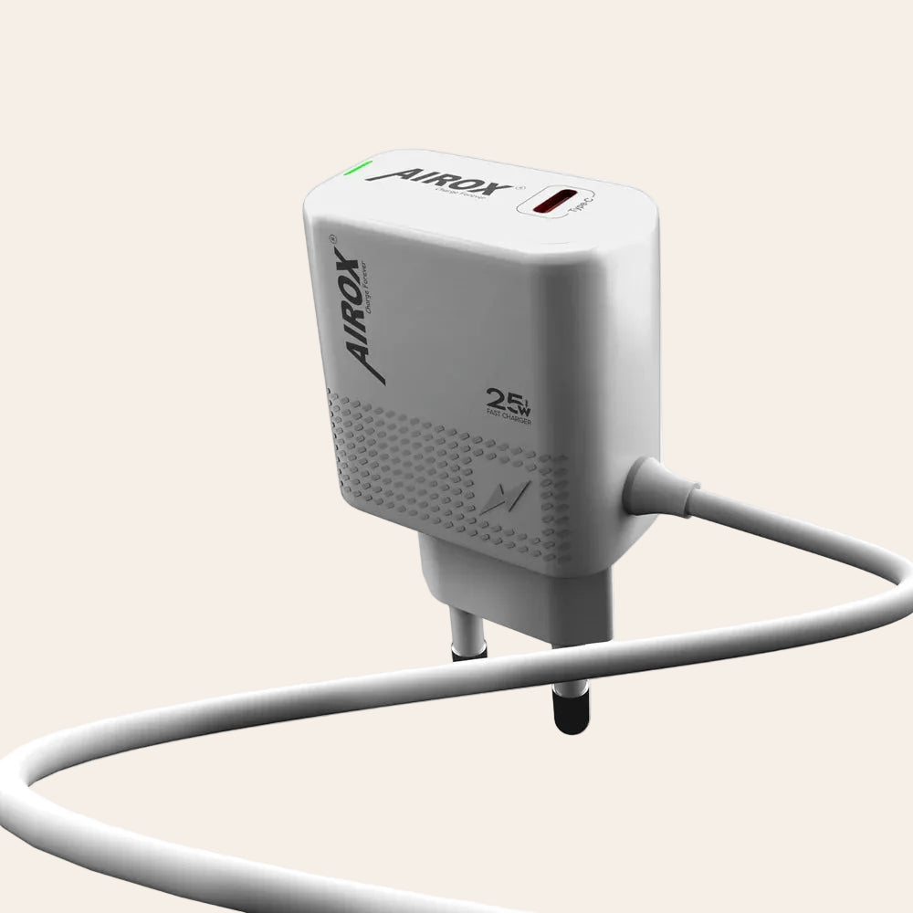Airox CH37 Pro Type-C PD Charger – 25W Fast Charging USB-C Wall Adapter