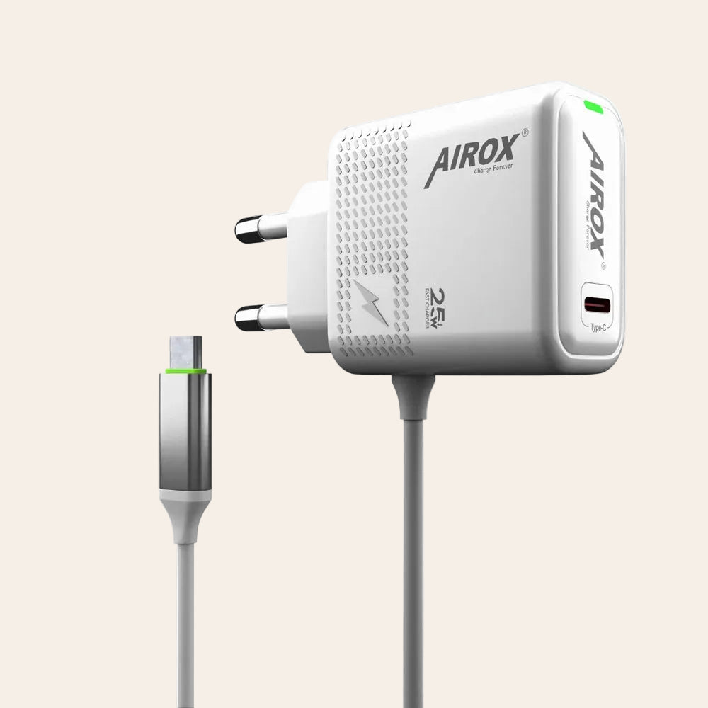 Airox CH37 Pro Type-C PD Charger – 25W Fast Charging USB-C Wall Adapter