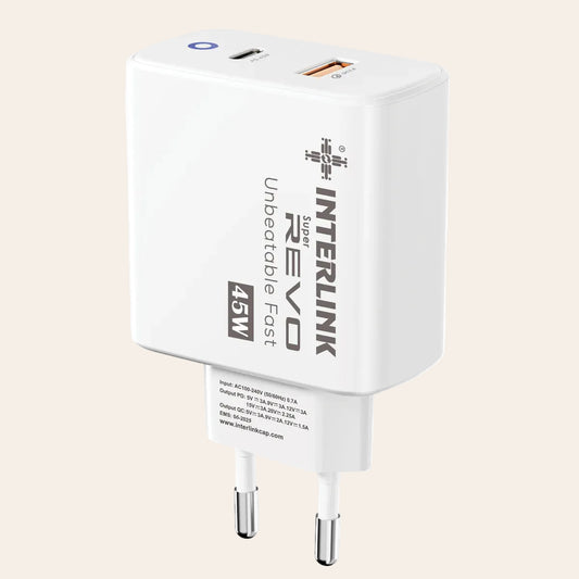 Interlink Retro 33W Fast Charger – QC 3.0 Quick Charge USB Fast Charging Adapter
